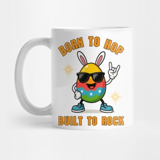Born to Hop, Built to Rock – Cool Easter Bunny Egg Mug